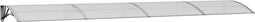 vidaXL - Deurluifel - 400x75 - cm - polycarbonaat - grijs - en - transparant