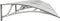 vidaXL - Deurluifel - 400x75 - cm - polycarbonaat - grijs - en - transparant