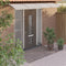 vidaXL - Deurluifel - 400x75 - cm - polycarbonaat - grijs - en - transparant