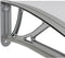 vidaXL - Deurluifel - 400x75 - cm - polycarbonaat - grijs - en - transparant