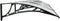 vidaXL - Deurluifel - 400x75 - cm - polycarbonaat - zwart - en - transparant