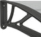 vidaXL - Deurluifel - 400x75 - cm - polycarbonaat - zwart - en - transparant