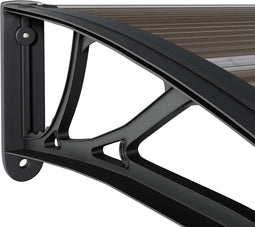 vidaXL - Deurluifel - 400x80 - cm - polycarbonaat - zwart