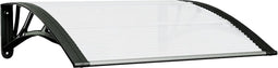vidaXL - Deurluifel - 80x75 - cm - polycarbonaat - zwart - en - transparant