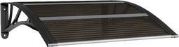 vidaXL - Deurluifel - 80x75 - cm - polycarbonaat - zwart