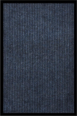 vidaXL - Deurmat - 80x120 - cm - gestreept - blauw