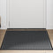 vidaXL - Deurmat - 90x150 - cm - gestreept - 90x150 - cm - zwart - en - grijs