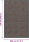vidaXL - Deurmat - getuft - 120x180 - cm - donkerbruin