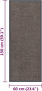vidaXL - Deurmat - getuft - 60x150 - cm - donkerbruin