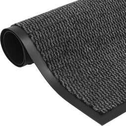 vidaXL - Deurmat - getuft - 60x180 - cm - antracietkleurig