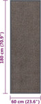 vidaXL - Deurmat - getuft - 60x180 - cm - donkerbruin