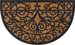 vidaXL - Deurmat - halfrond - 45x75 - cm - rubber - en - kokosvezel