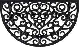 vidaXL - Deurmat - halfrond - 45x75 - cm - rubber
