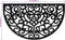 vidaXL - Deurmat - halfrond - 45x75 - cm - rubber