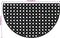 vidaXL - Deurmat - halfrond - 45x75 - cm - rubber