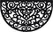 vidaXL - Deurmat - halfrond - 45x75 - cm - rubber