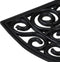 vidaXL - Deurmat - halfrond - 45x75 - cm - rubber