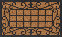 vidaXL - Deurmat - rechthoekig - 45x75 - cm - rubber - en - kokosvezel