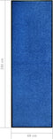 vidaXL - Deurmat - wasbaar - 60x180 - cm - blauw
