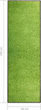 vidaXL - Deurmat - wasbaar - 60x180 - cm - groen