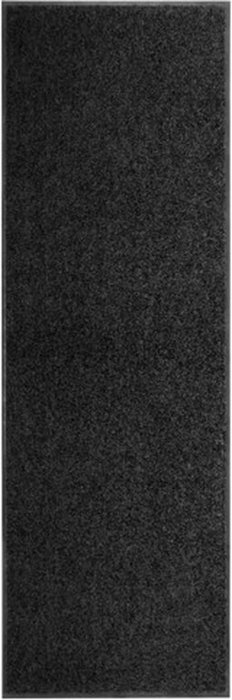 vidaXL - Deurmat - wasbaar - 60x180 - cm - zwart
