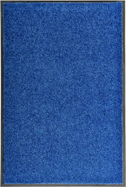 vidaXL - Deurmat - wasbaar - 60x90 - cm - blauw