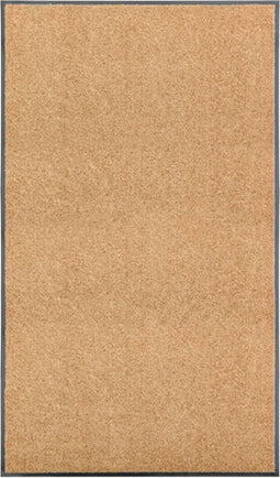 vidaXL - Deurmat - wasbaar - 90x150 - cm - crème