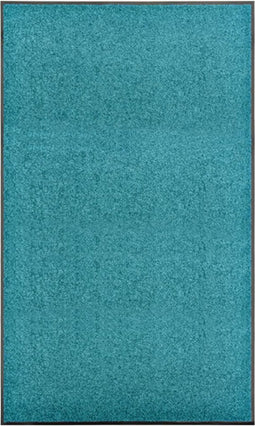 vidaXL - Deurmat - wasbaar - 90x150 - cm - cyaan