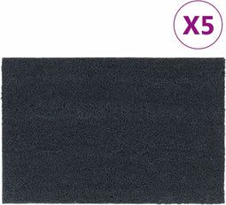 vidaXL - Deurmatten - 5 - st - 40x60 - cm - getufte - kokosvezel - donkergrijs