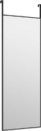 vidaXL - Deurspiegel - 30x80 - cm - glas - en - aluminium - zwart