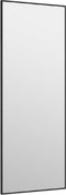 vidaXL - Deurspiegel - 30x80 - cm - glas - en - aluminium - zwart
