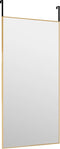vidaXL - Deurspiegel - 40x80 - cm - glas - en - aluminium - goudkleurig