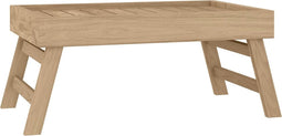 vidaXL - Dienblad - inklapbaar - 55x35x25 - cm - massief - teakhout