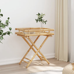 vidaXL - Dienbladtafel - inklapbaar - 60x40x68 - cm - bamboe