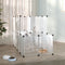 vidaXL - Dierenhok - klein - 142x74x93 - cm - polypropeen - en - staal - transparant