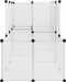 vidaXL - Dierenhok - klein - 142x74x93 - cm - polypropeen - en - staal - transparant