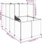vidaXL - Dierenhok - klein - 142x74x93 - cm - polypropeen - en - staal - transparant