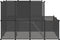 vidaXL - Dierenhok - klein - 142x74x93 - cm - polypropeen - en - staal - zwart