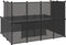 vidaXL - Dierenhok - klein - 143x107x93 - polypropeen - en - staal - zwart