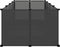 vidaXL - Dierenhok - klein - 144x74x46,5 - cm - polypropeen - en - staal - zwart