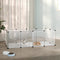 vidaXL - Dierenhok - klein - 144x74x46,5 - cm - polypropeen - en - staal - transparant