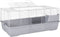 vidaXL - Dierenhok - kleine - dieren - 100x53x46 - cm - polypropeen - metaal - grijs