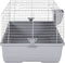 vidaXL - Dierenhok - kleine - dieren - 100x53x46 - cm - polypropeen - metaal - grijs