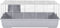 vidaXL - Dierenhok - kleine - dieren - 100x53x46 - cm - polypropeen - metaal - grijs