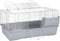 vidaXL - Dierenhok - kleine - dieren - 80x45x39 - cm - polypropeen - en - metaal - grijs