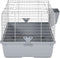 vidaXL - Dierenhok - kleine - dieren - 80x45x39 - cm - polypropeen - en - metaal - grijs