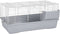 vidaXL - Dierenhok - kleine - dieren - 80x45x39 - cm - polypropeen - en - metaal - grijs
