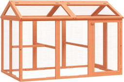 vidaXL - Dierenren - 141x94x104 - cm - massief - grenenhout - bruin