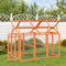 vidaXL - Dierenren - 141x94x104 - cm - massief - grenenhout - bruin