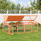 vidaXL - Dierenren - 200x112,5x74 - cm - massief - grenenhout - bruin